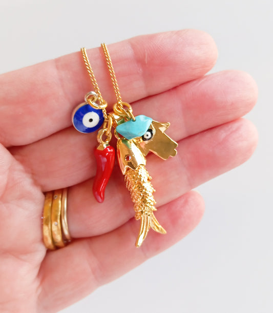 שרשרת תליונים עם דג #1