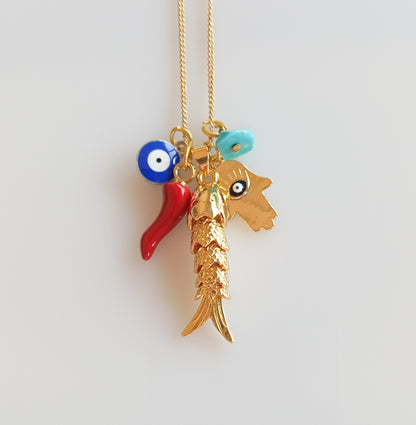 שרשרת תליונים עם דג #1