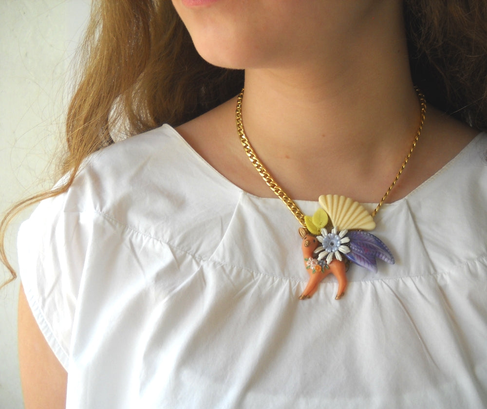 שרשרת במבי בצבעי פסטל