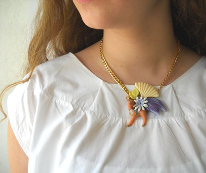 שרשרת במבי בצבעי פסטל