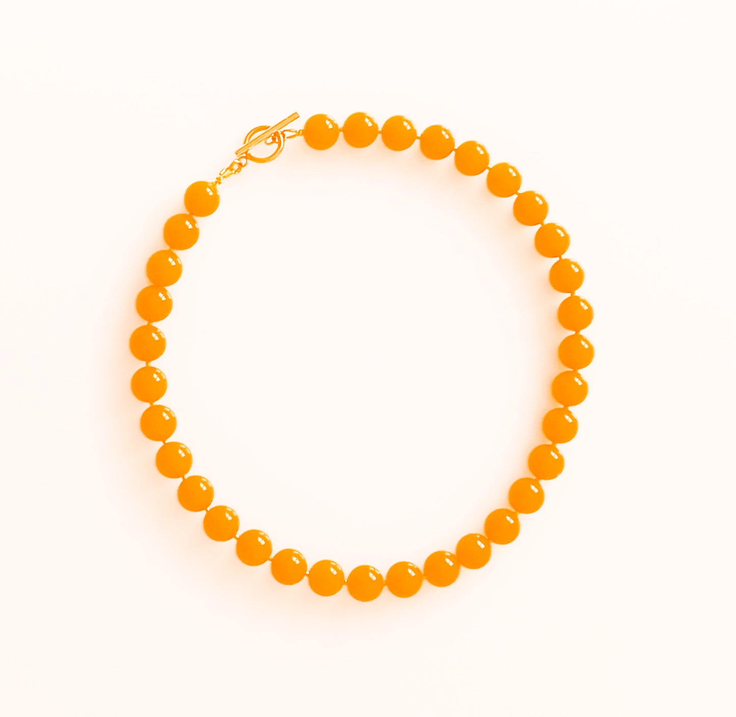 שרשרת אבן חן ג'ייד בצהוב ענברי