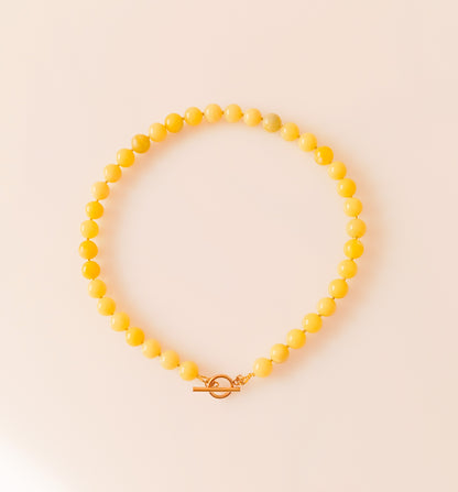 שרשרת אבן חן ג'ייד ירוק ליים