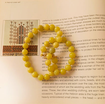 שרשרת אבן חן ג'ייד ירוק ליים