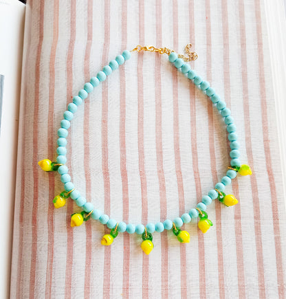 שרשרת טורקיז לימונים
