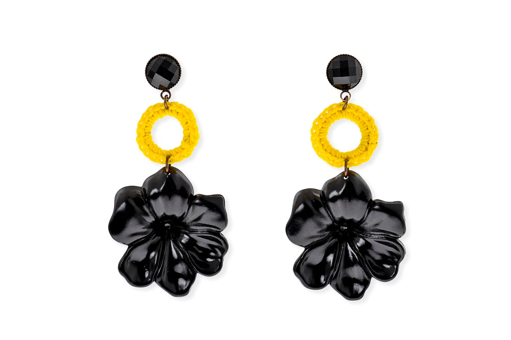 עגילי שושן שחור ענק